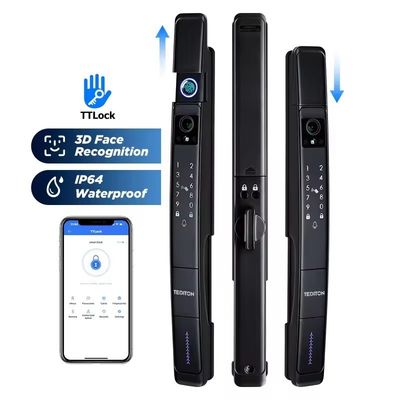 防水ディスプレイのTuya スマートドアロック WIFI指紋3D顔認識
