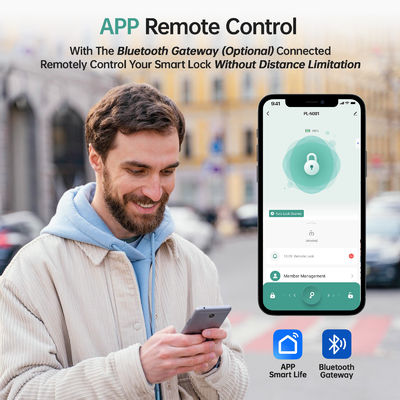 アルミドアのスマートロック Wi-FiとTuya Keyless Entryキーボード制御