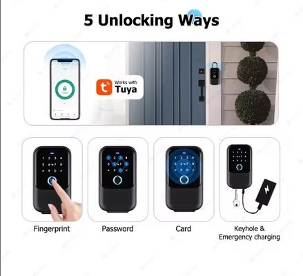 WiFiキーロックボックス 壁に設置された屋外 IP65 防水 木のドアとアプリ接続