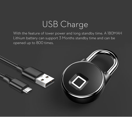 USBインターフェイスと指紋認識のガレージ亜鉛合金セキュリティスマートロック