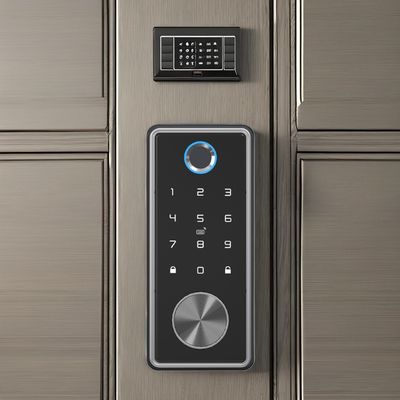 シルバー亜鉛合金 指紋ドアロック ホームオフィスWiFi トゥイアネットワーク対応