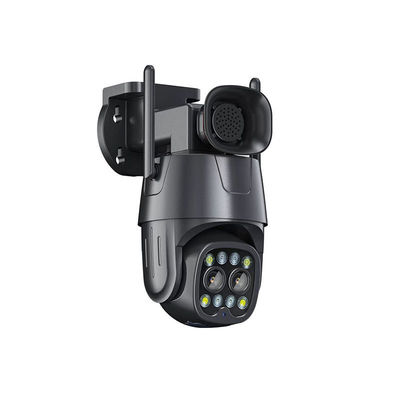 8Xズーム 8MPWiFiアウトドアPTZカメラ 双レンズアラームライト iCSee 4KワイヤレスソーラーIPCCTV