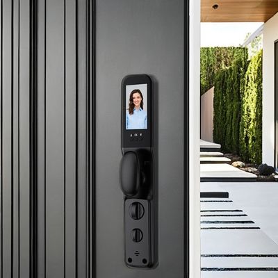 ホテルのスマートドアロック 顔認識とAPP制御 4200mAのバッテリーで動いています