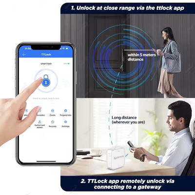 カメラと指紋3D顔認識付きのブラックスマートドアロック TUYA防水ロック