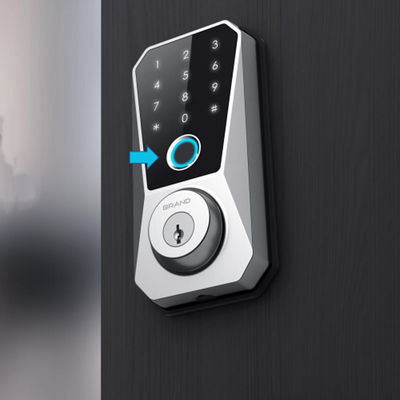 バッテリー マイクロUSB 亜鉛合金 鋼鉄またはステンレス鋼のドアのためのWiFi スマートロック