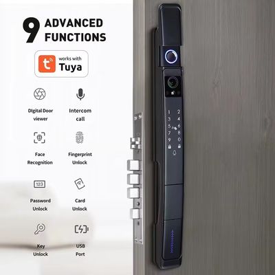 木製ドアのデジタルスマートロック 3D顔認識 TUYA アプリ 防水 IP64 Wifi