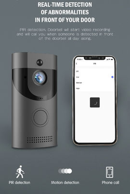 1080P 解像度 Wifi ネットワーク 無線カメラ インターコン スマート ツヤ ドアベル 木製ガラス