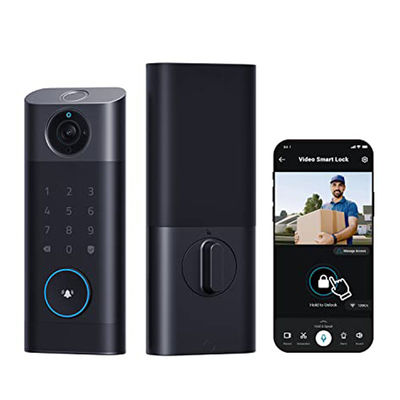 モダンミニマリスト ツヤ フェイスコード ホテル カメラ スリム デッドボルト NFC インテリジェント オートマティック 防水システム キーカード 屋外 スマートドアロック