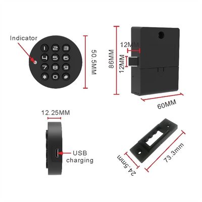 2つの作業モードとカスタマイズされたロゴとキャビネット指紋ドアロック