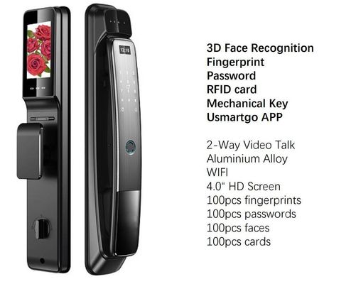 強化セキュリティ 3D顔認識 スマートドアロック カメラとWi-Fi接続
