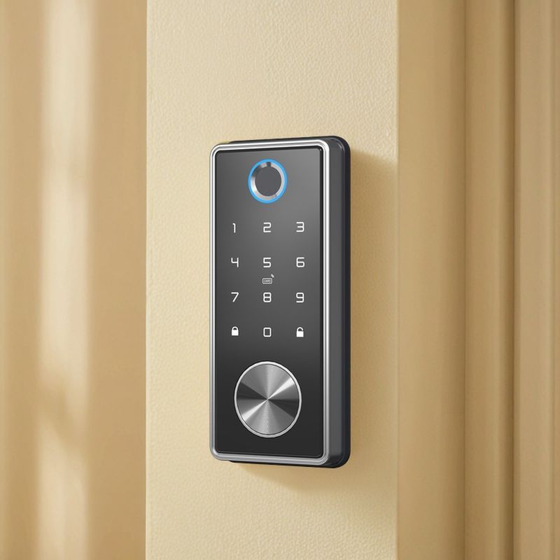 スマートWiFi指紋ドアロック 木製 アルミと鋼のドア メモリーカードオプション