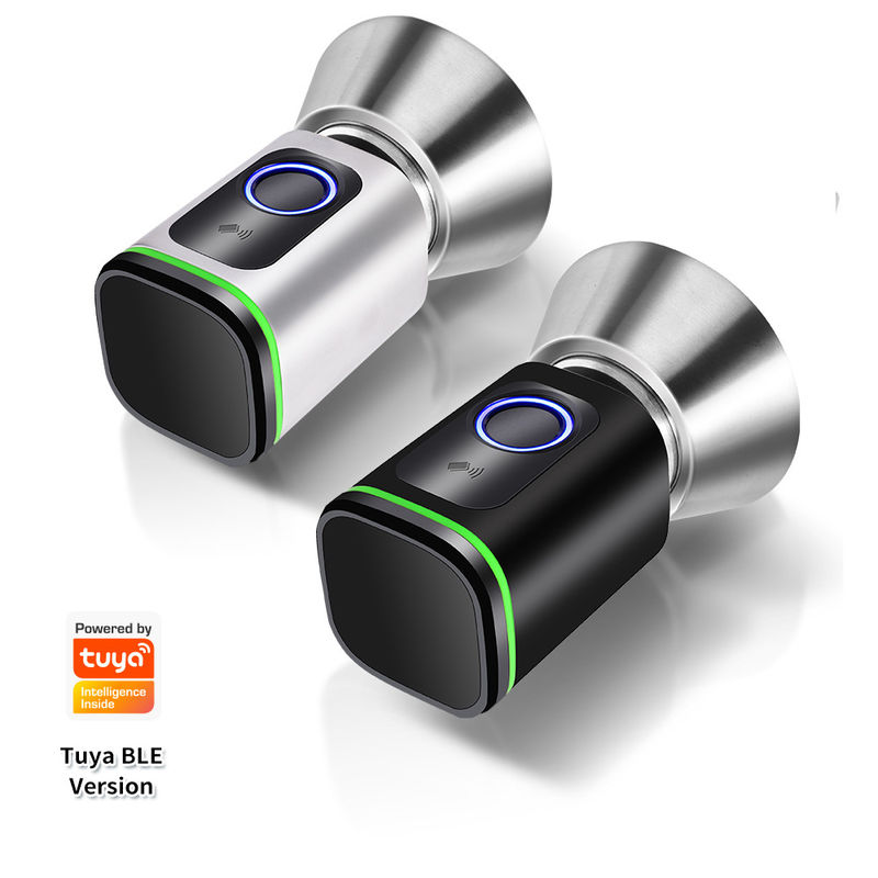 ブラックシルバー パスコード TUYA APP デッドボルト ドアロック Wifi ネットワークリーダー サイズ 42*42mm